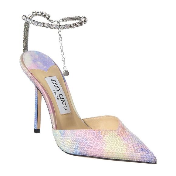 Jimmy Choo Shoes - Jimmy Choo Saeda 100 Suede Slingback Pump, Purple